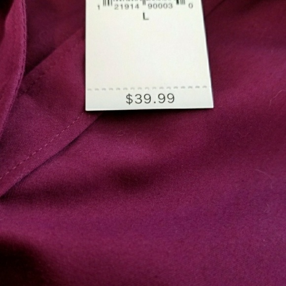 BANANA REPUBLIC BURGHANDY BLOUSE - Picture 5 of 6